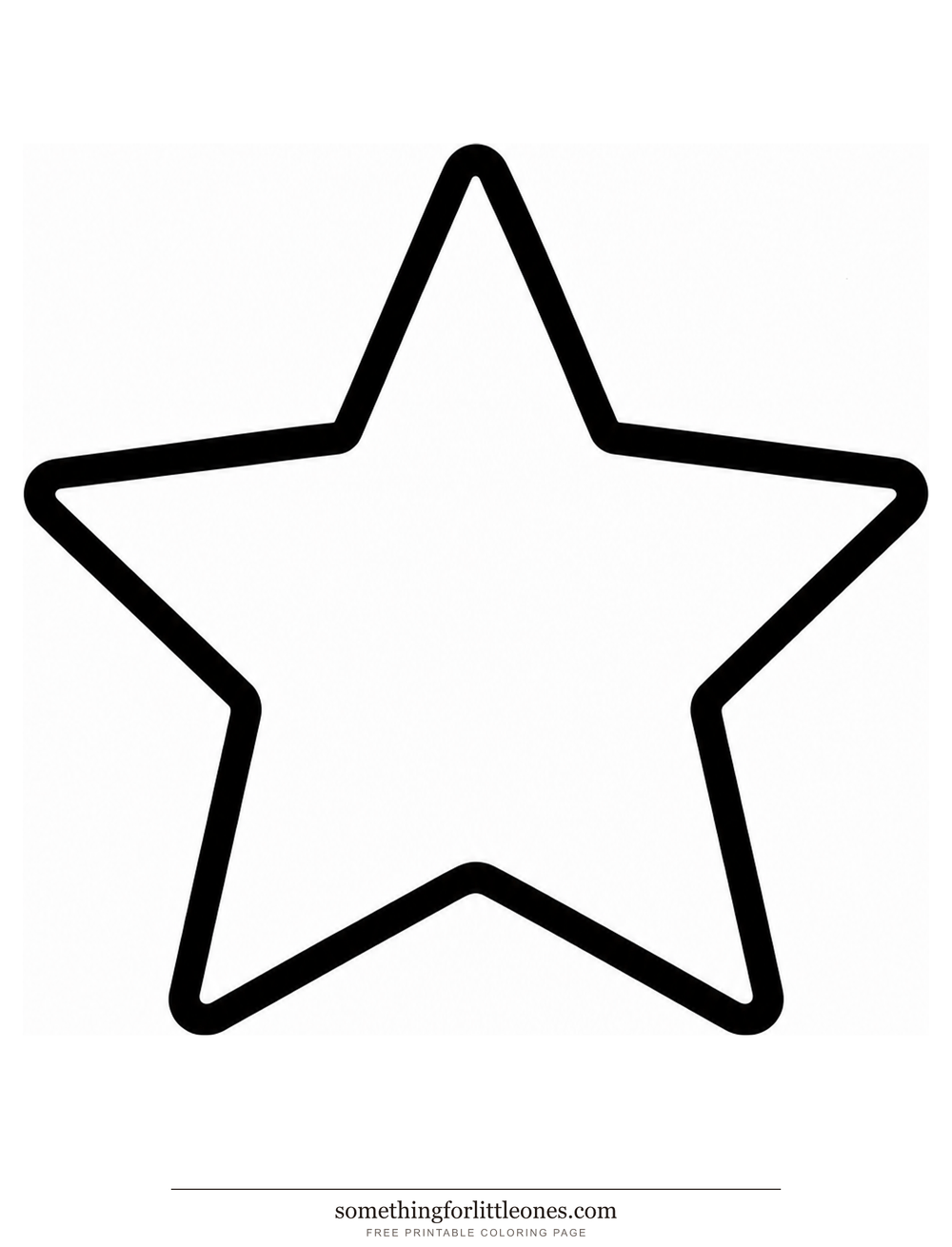 Line drawing of one large five-pointed star.