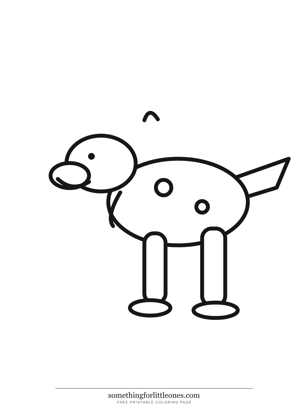 Line drawing of a friendly tyrannosaurus to color